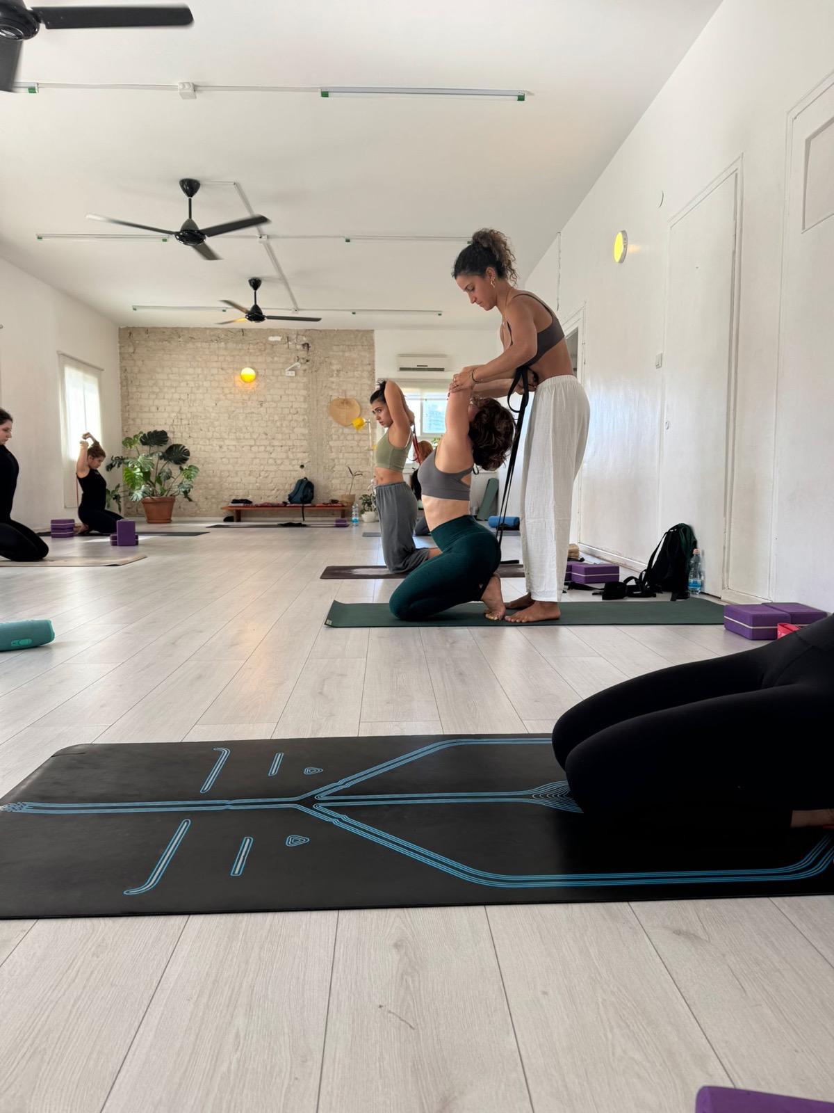 Yoga class in studio
