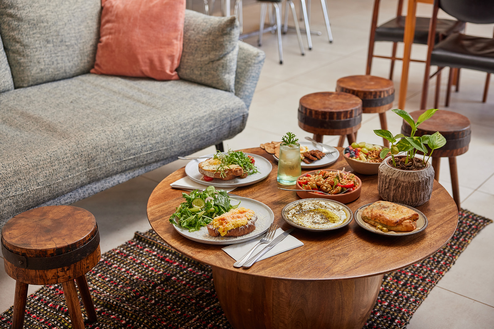 Dining spread at Slowness